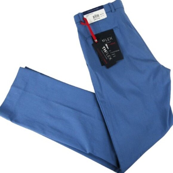 Tommy Hilfiger NWT Men's Blue Modern-Fit TH Flex TATE Performance Pants 32x32